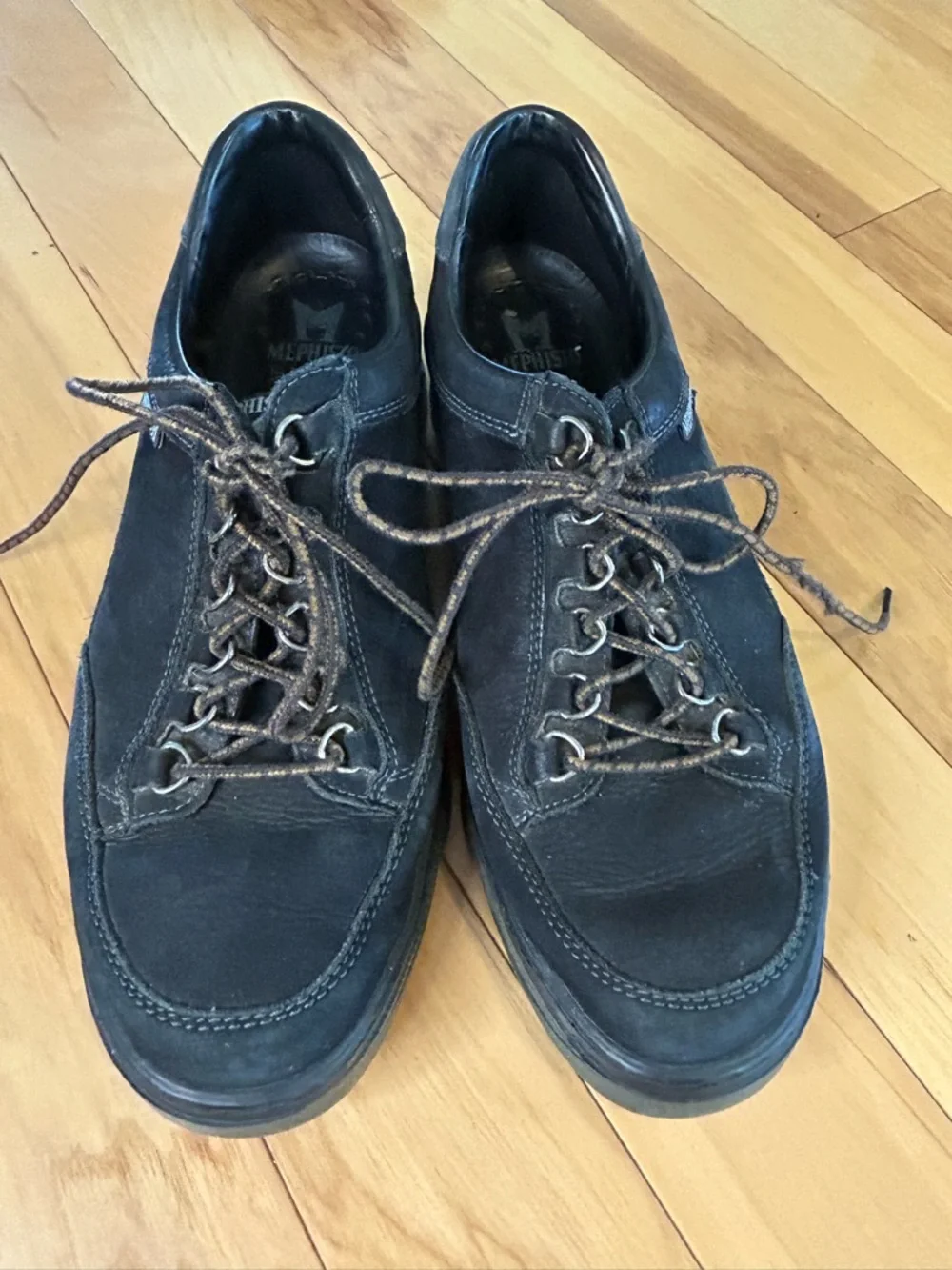 Mephisto Soft-Air Leather Walking Shoes Comfort Gorpcore Low Top Lace Up